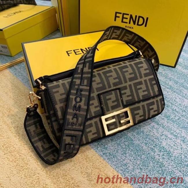 Fendi BAGUETTE Brown fabric bag 8BR600A6