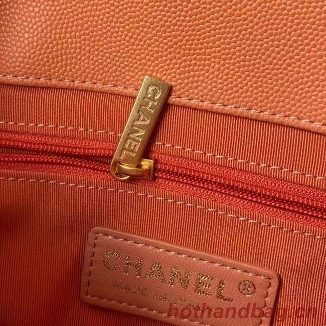 Chanel Flap Shoulder Bag Original leather AS2711 orange