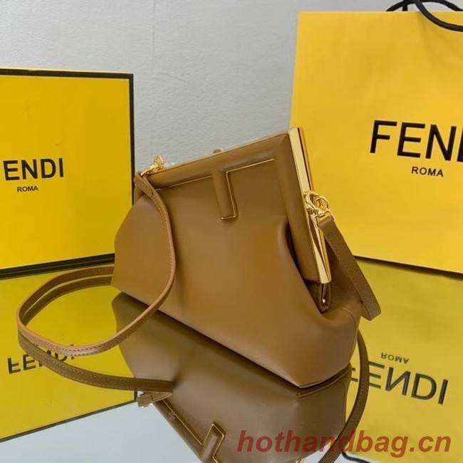 FENDI FIRST SMALL caramel leather bag 8BP129A