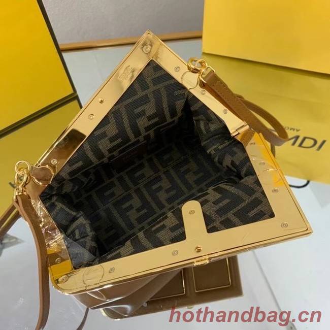 FENDI FIRST SMALL caramel leather bag 8BP129A