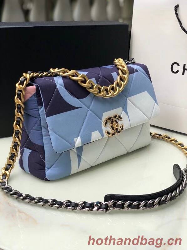 Chanel 19 flap bag AS1160 blue