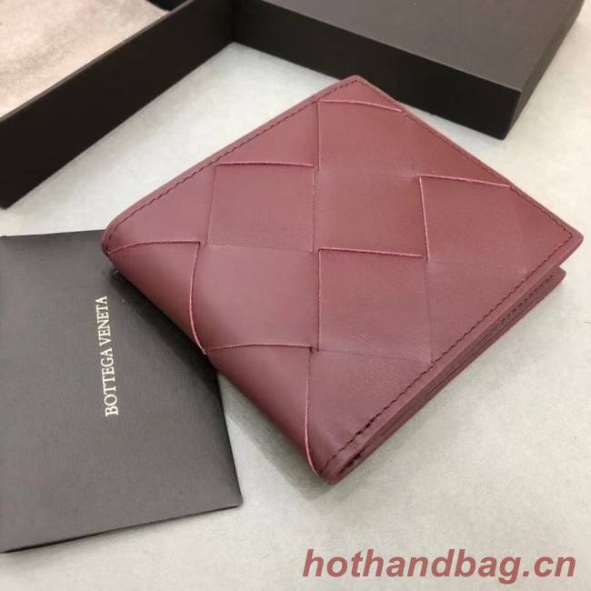 Bottega Veneta BI-FOLD WALLET 649603 Burgundy