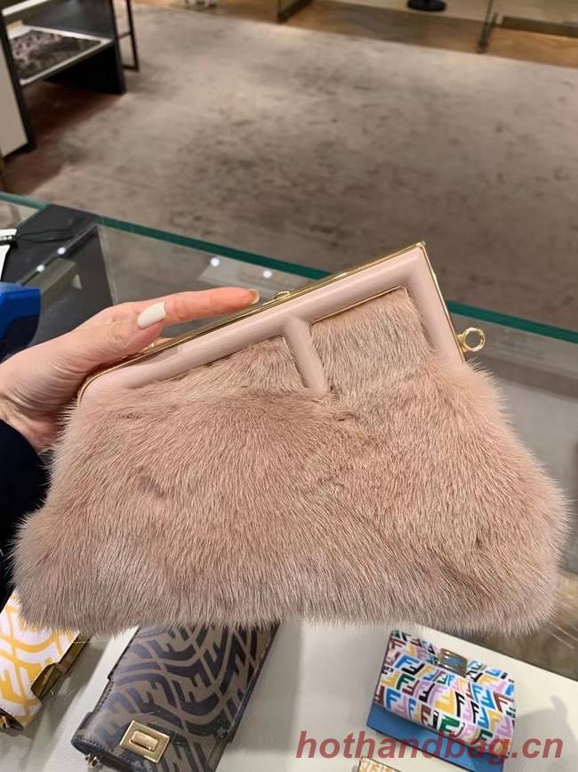 FENDI FIRST SMALL Pink mink bag 8BP129A