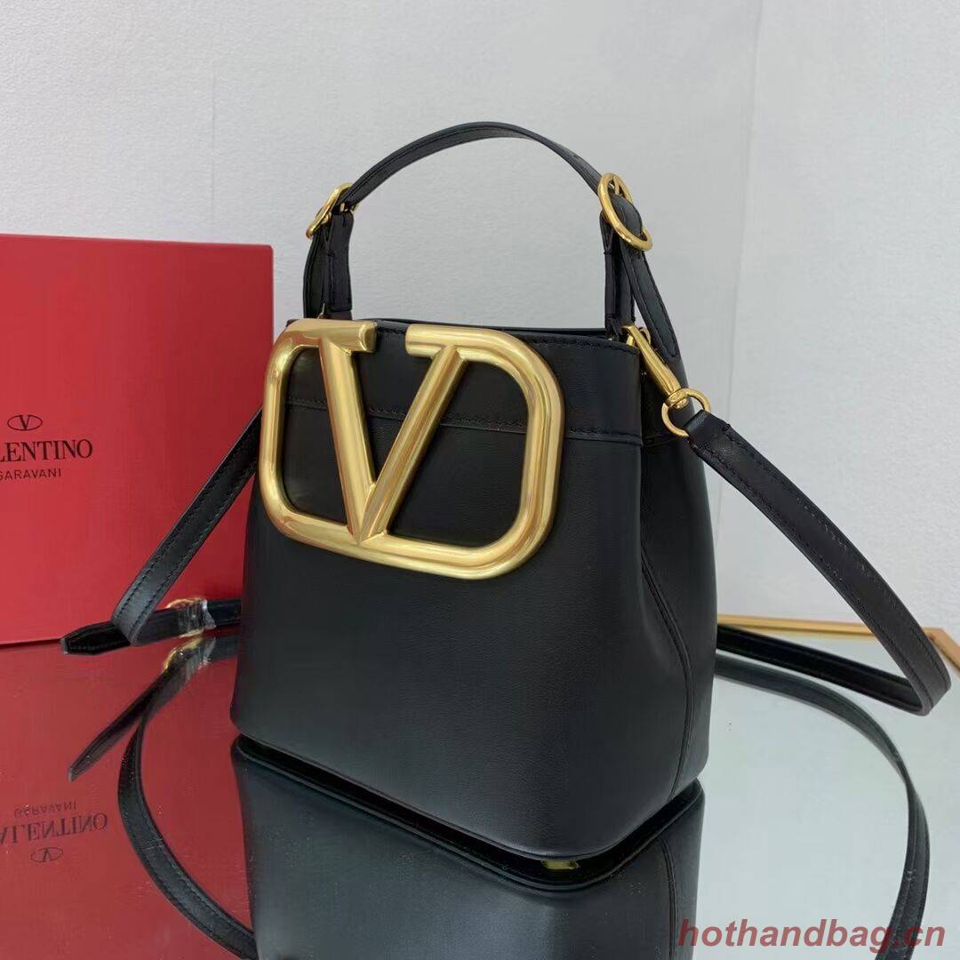 VALENTINO calf leather handbag V0754 black