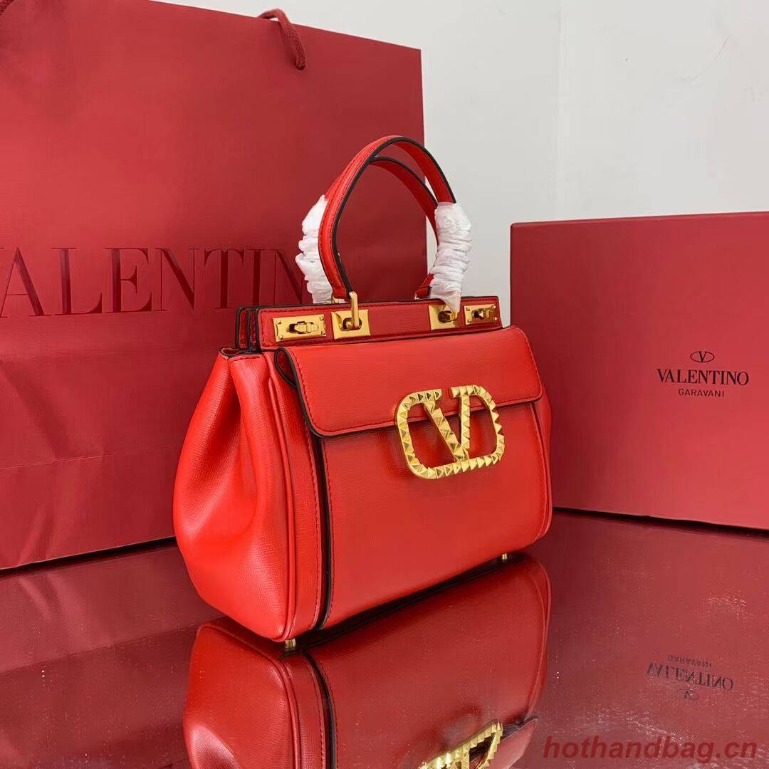 VALENTINO calf leather handbag V0754 red