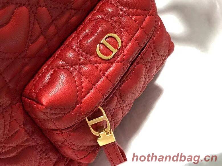 MINI DIOR BACKPACK Cannage Lambskin M9222 red