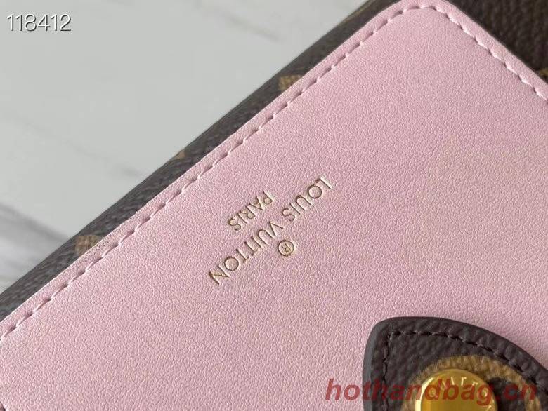 Louis Vuitton Monogram coated canvas JULIETTE WALLET N60381 pink