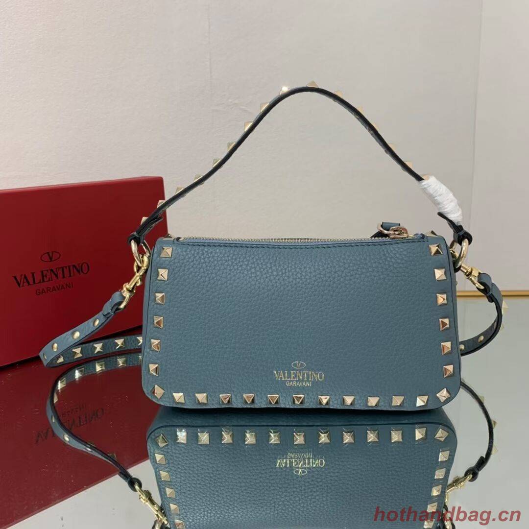 VALENTINO Origianl leather shoulder bag V4700 blue