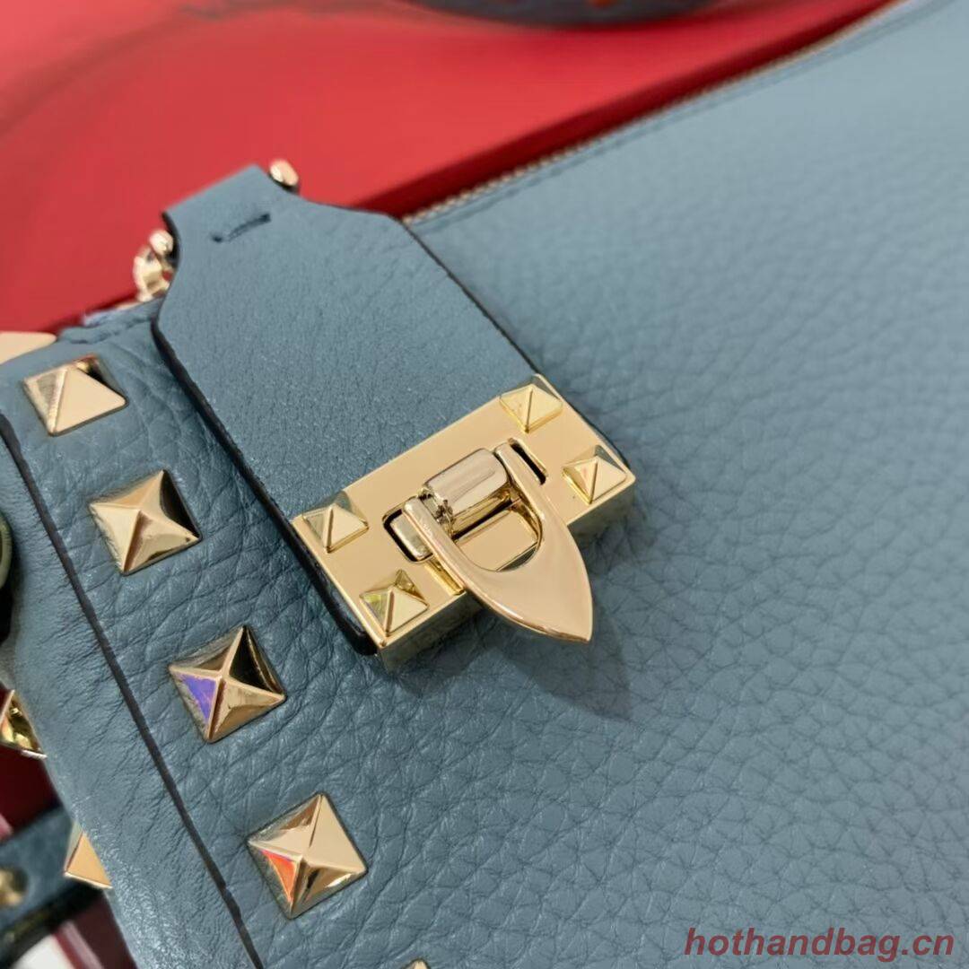 VALENTINO Origianl leather shoulder bag V4700 blue