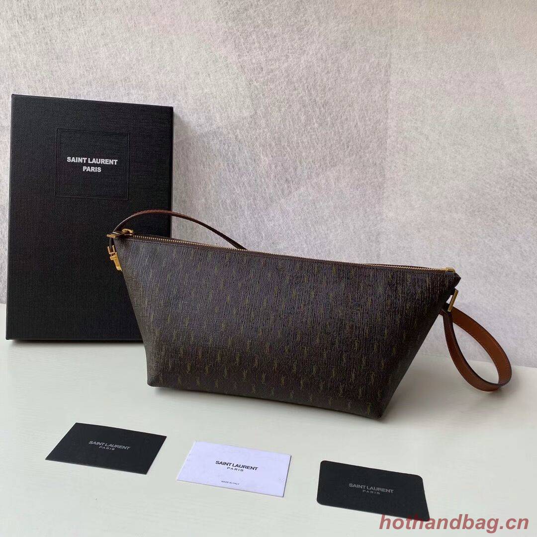 Yves Saint Laurent Canvas Shoulder Bag Y687490 brown