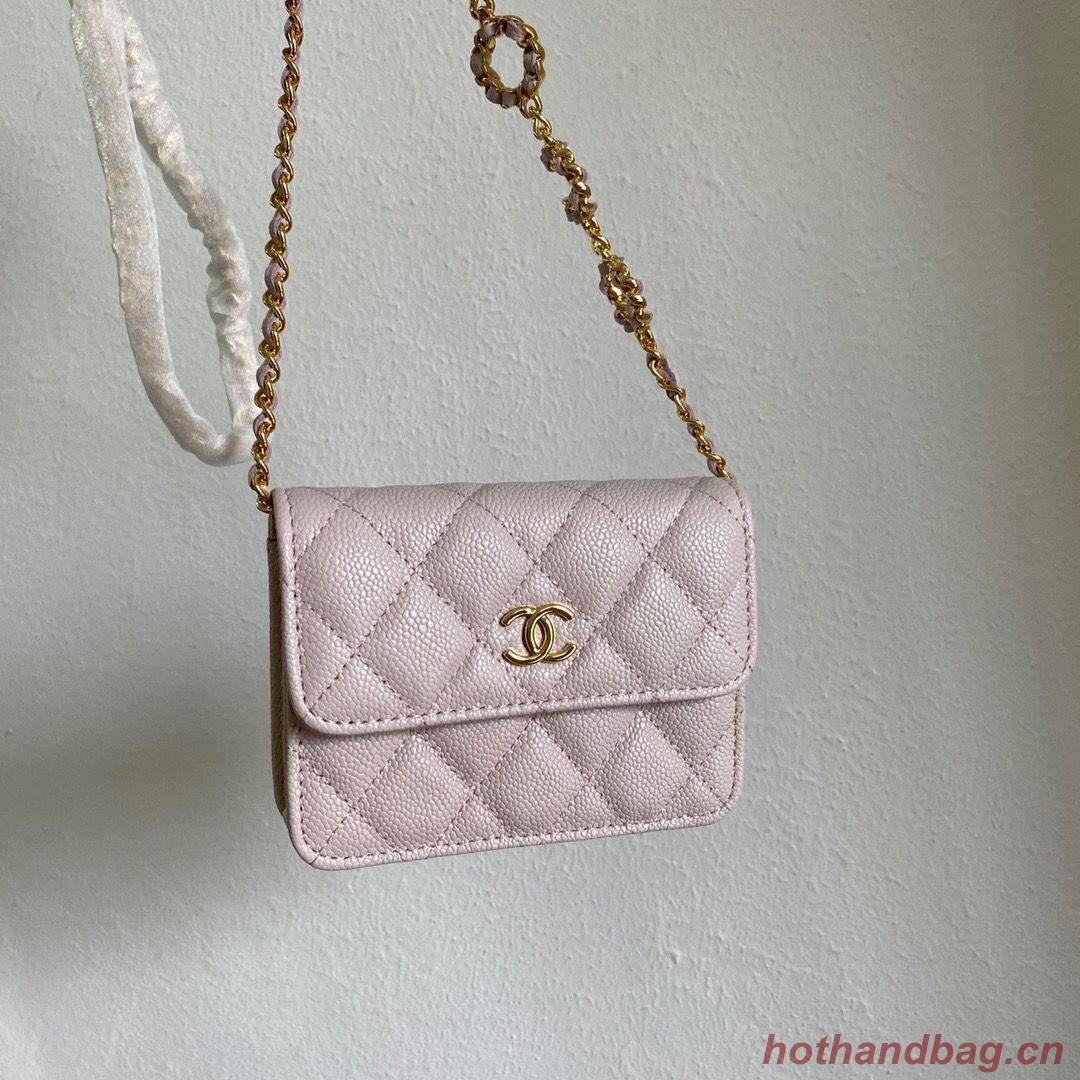 Chanel WOC Belt Bag Original Caviar Leather 2306 Light Pink