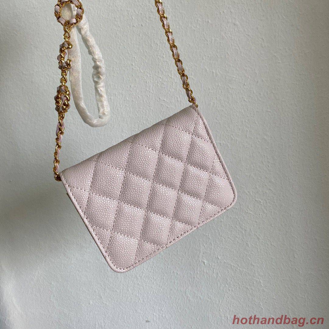 Chanel WOC Belt Bag Original Caviar Leather 2306 Light Pink