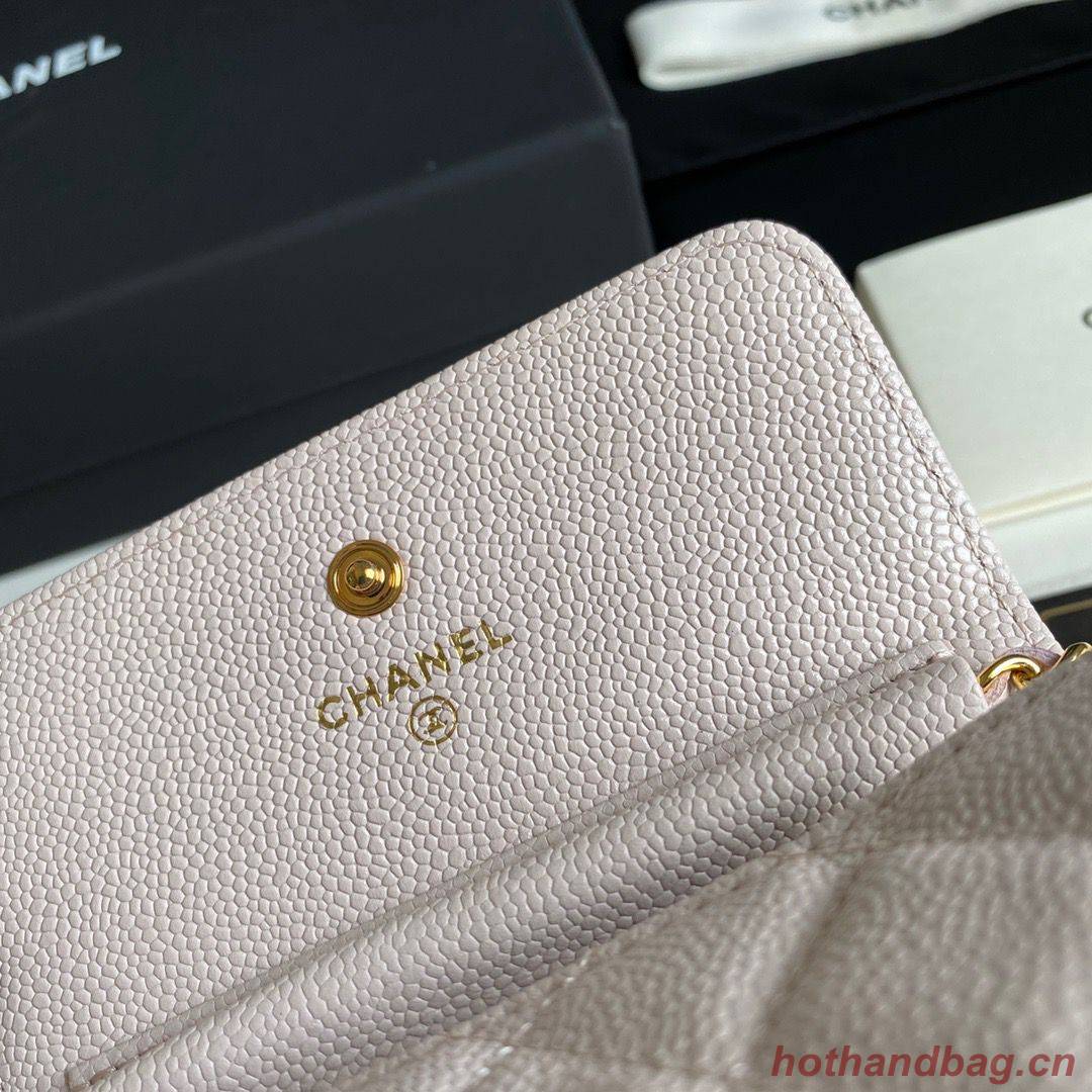 Chanel WOC Belt Bag Original Caviar Leather 2306 Light Pink