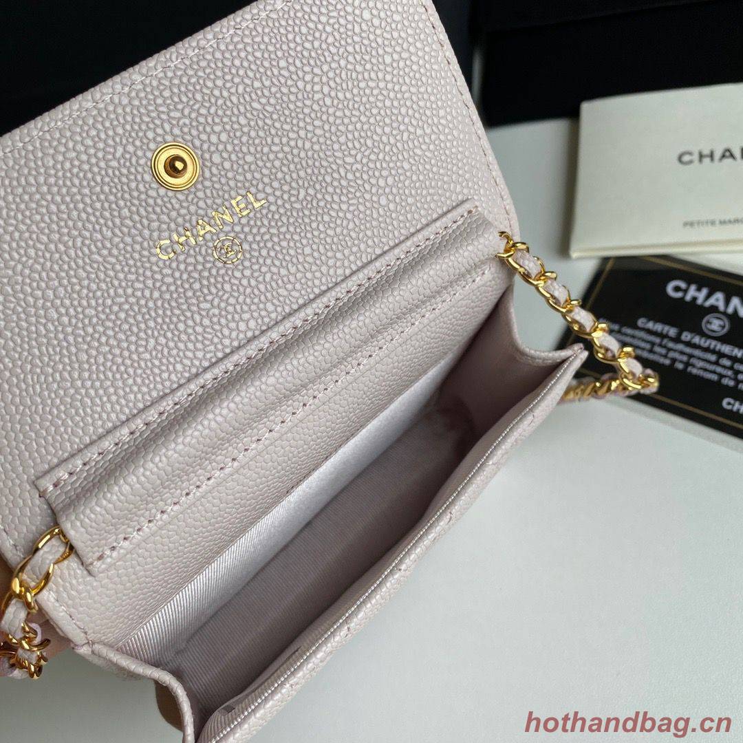 Chanel WOC Belt Bag Original Caviar Leather 2306 Light Pink