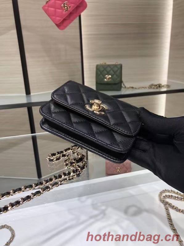 Chanel mini Flap Shoulder Bag Original leather AP2301 black