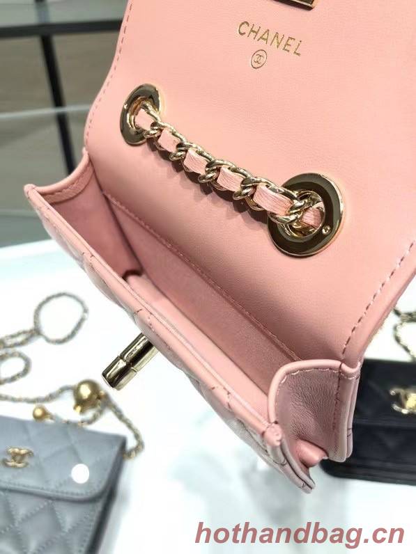 Chanel mini Flap Shoulder Bag Original leather AP2301 pink