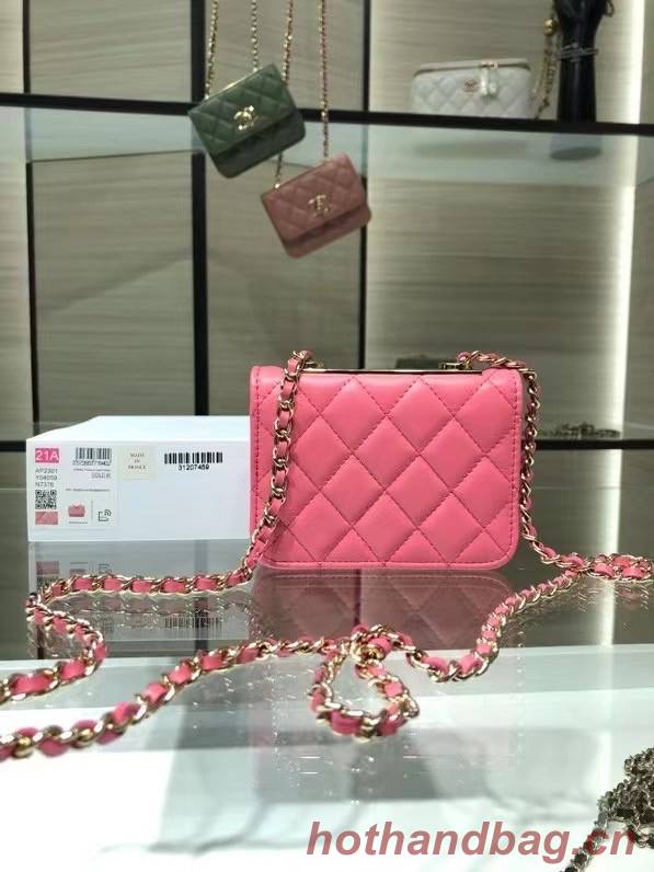 Chanel mini Flap Shoulder Bag Original leather AP2301 rose