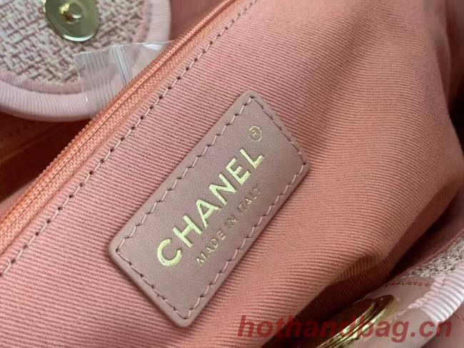 Chanel Canvas Tote Shopping Bag B66941 pink