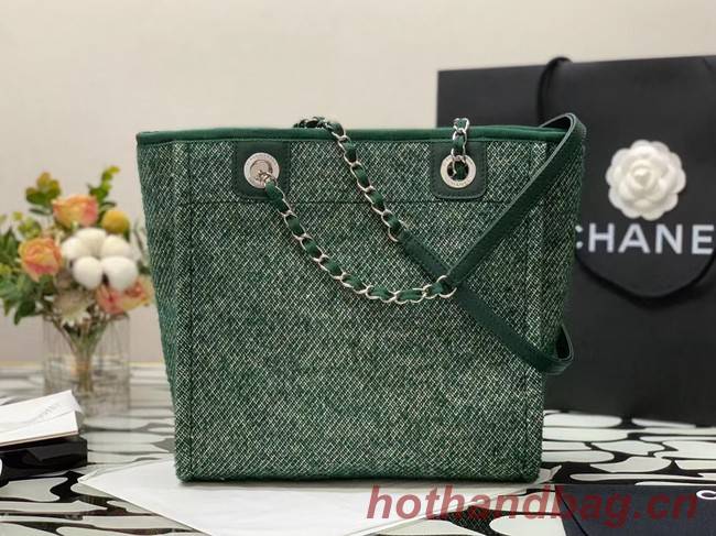 Chanel small Shopping bag A66940 green