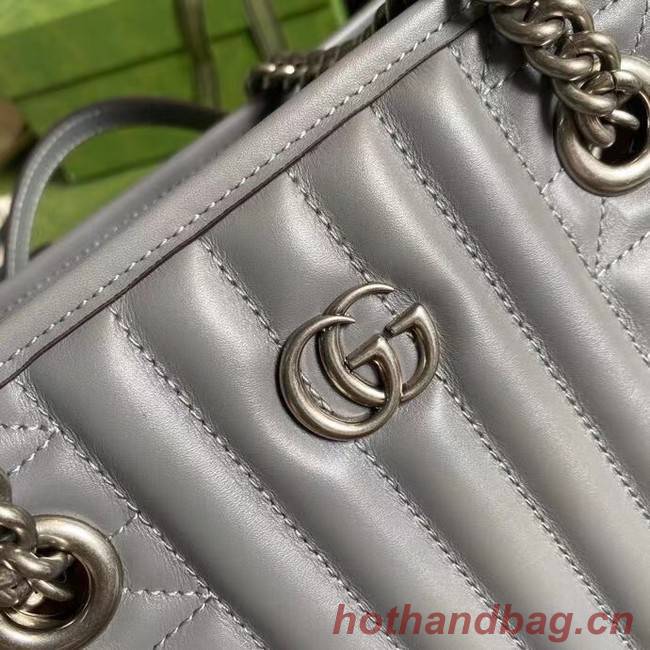 Gucci small leather shoulder bag 681483 grey