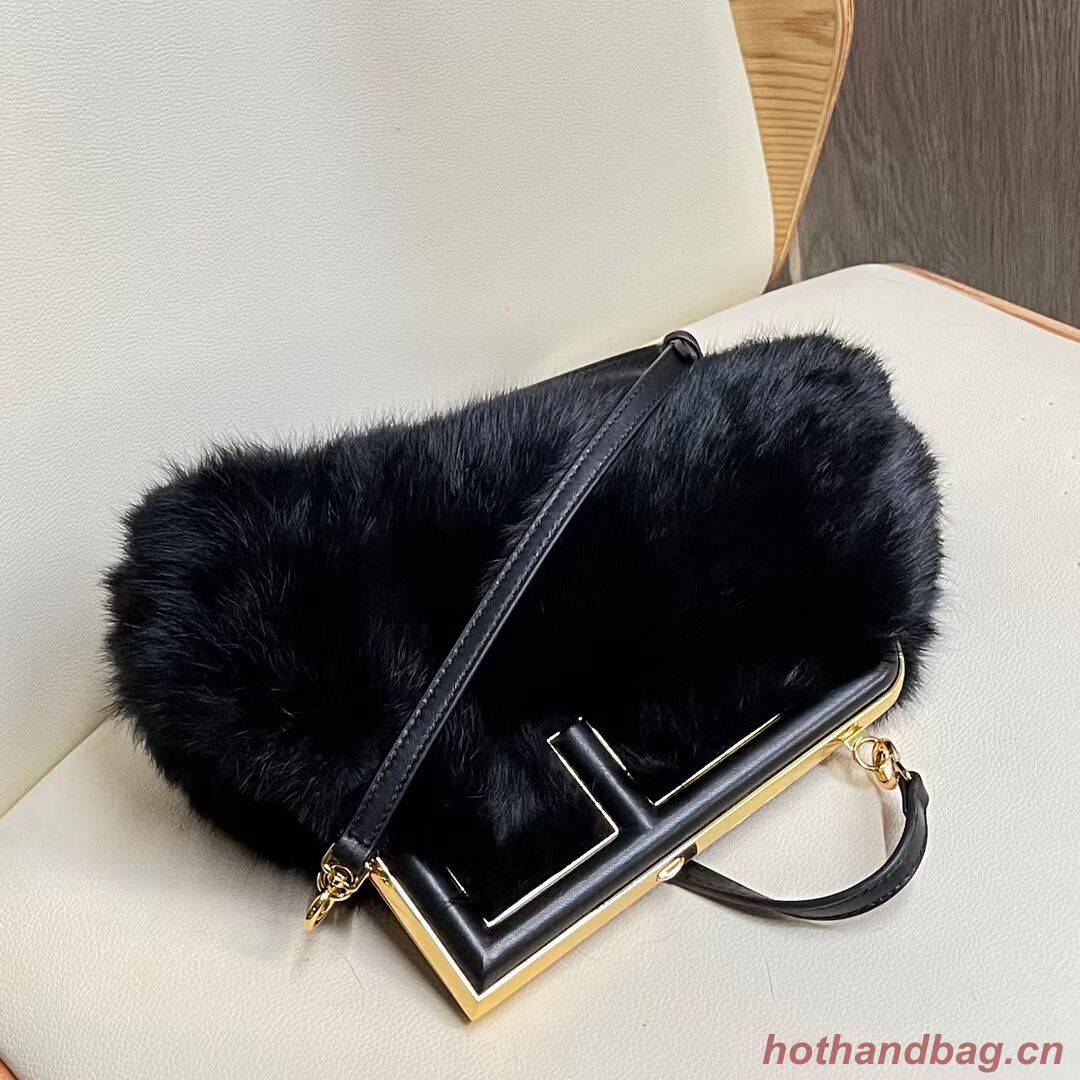 FENDI FIRST SMALL mink bag 8BP129A black