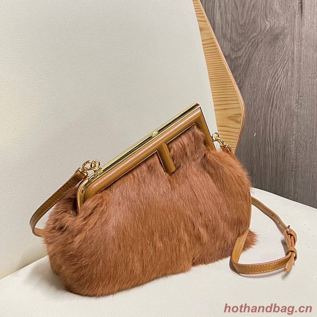 FENDI FIRST SMALL mink bag 8BP129A brown