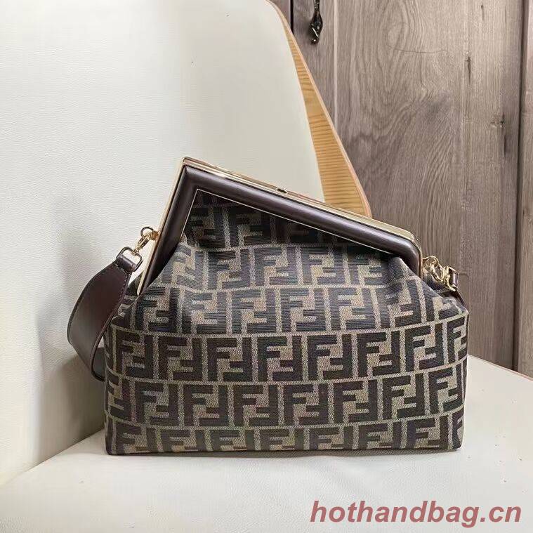 FENDI FIRST fabric bag 5FB2323 Brown