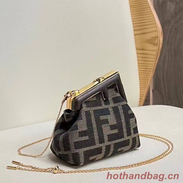 FENDI FIRST mini fabric bag 5FB2321 brown