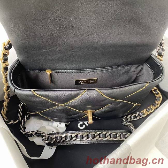 Chanel 19 flap bag AS1160A black