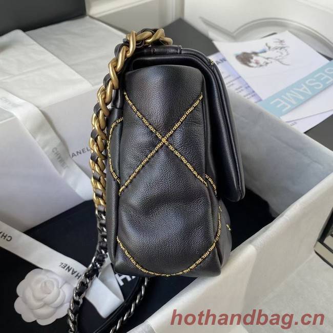 Chanel 19 flap bag AS1160A black