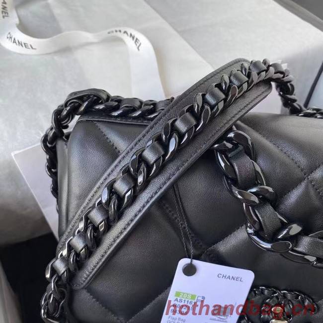 CHANEL Lambskin 19 Flap Bag AS1160 AS1161 black