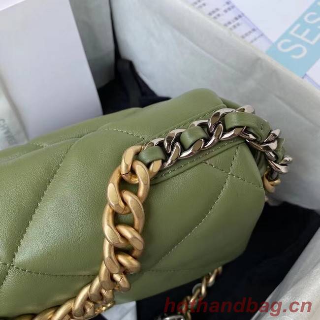 CHANEL Lambskin 19 Flap Bag AS1160 AS1161 green