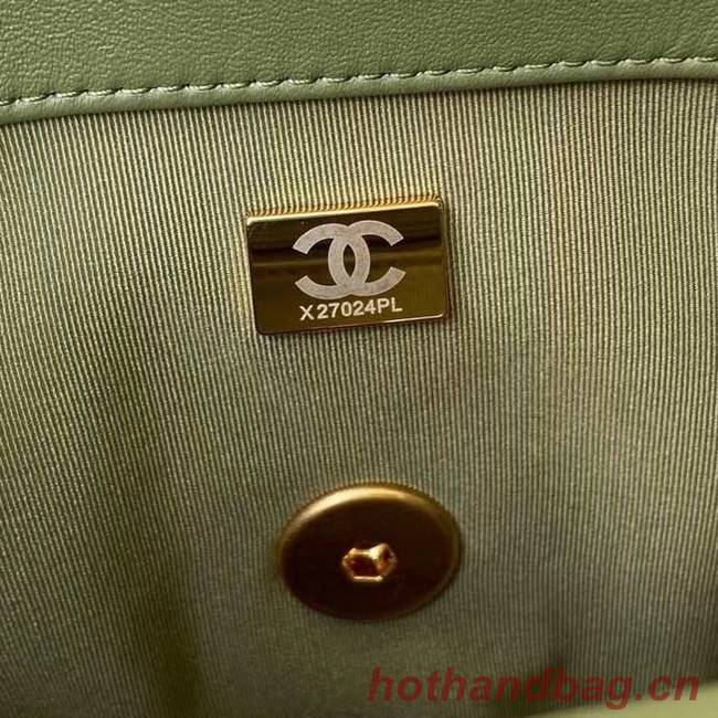 CHANEL Lambskin 19 Flap Bag AS1160 AS1161 green