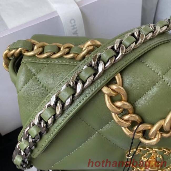 CHANEL Lambskin 19 Flap Bag AS1160 AS1161 green