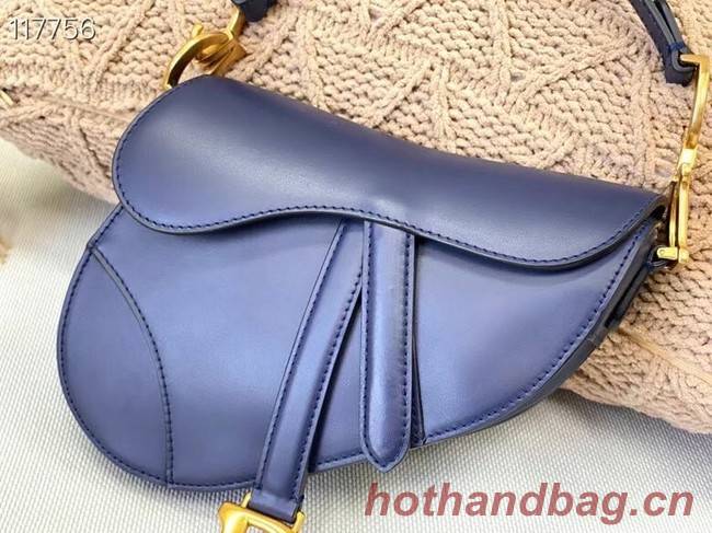 DIOR SMALL SADDLE BAG Calfskin M0445CW BLUE