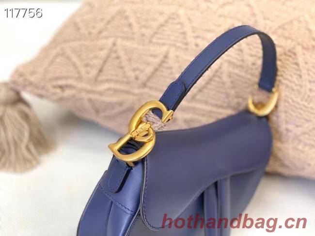 DIOR SMALL SADDLE BAG Calfskin M0445CW BLUE