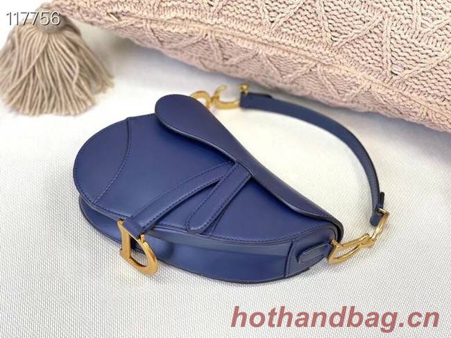 DIOR SMALL SADDLE BAG Calfskin M0445CW BLUE