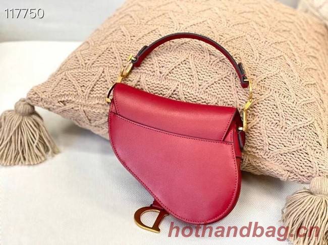 DIOR SMALL SADDLE BAG Calfskin M0445CW red