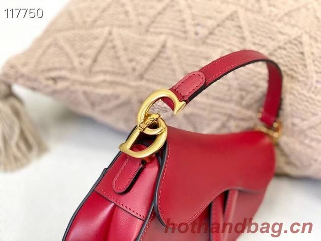 DIOR SMALL SADDLE BAG Calfskin M0445CW red