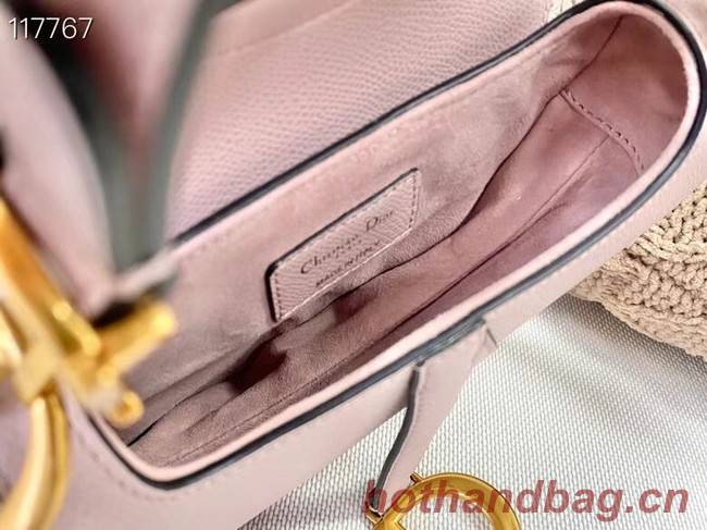 Dior SMALL SADDLE-TAS VAN KALFSLEER M0445CW  LIGHT PINK