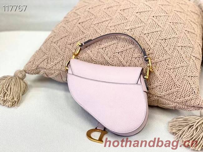 Dior SMALL SADDLE-TAS VAN KALFSLEER M0445CW  LIGHT PINK