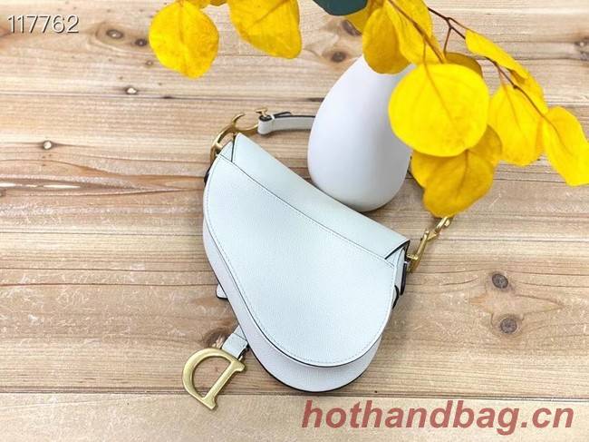 Dior SMALL SADDLE-TAS VAN KALFSLEER M0445CW WHITE