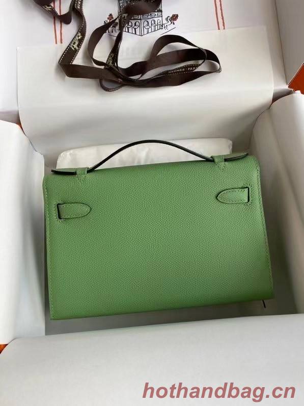 Hermes Original Epsom Leather KEL2278 green&gold-Tone Metal