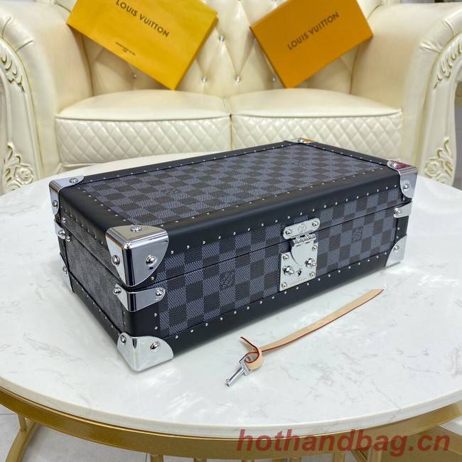 Louis Vuitton Damier Graphite canvas 8 WATCH CASE M47641 blue