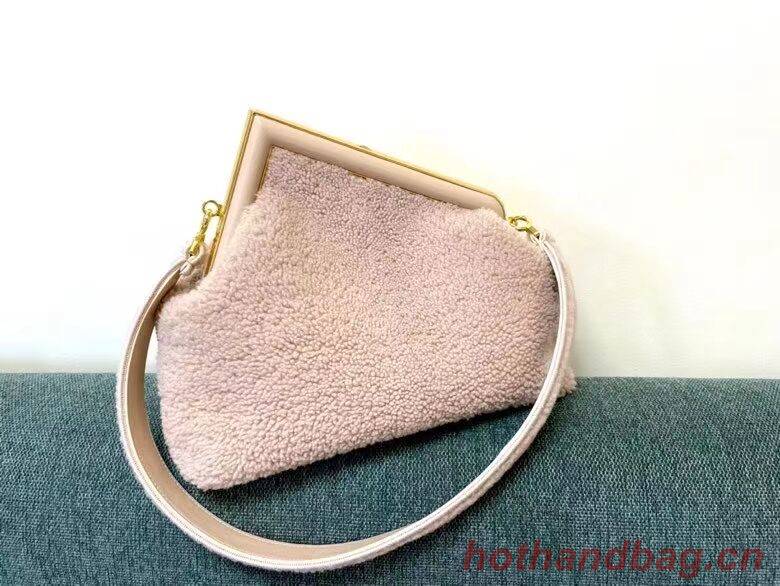 FENDI FIRST MEDIUM sheepskin bag 8BP127AH pink