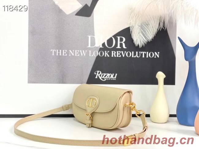 MEDIUM DIOR BOBBY BAG Warm Taupe Box Calfskin M9327 Beige