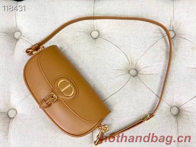 MEDIUM DIOR BOBBY BAG Warm Taupe Box Calfskin M9327 Camel