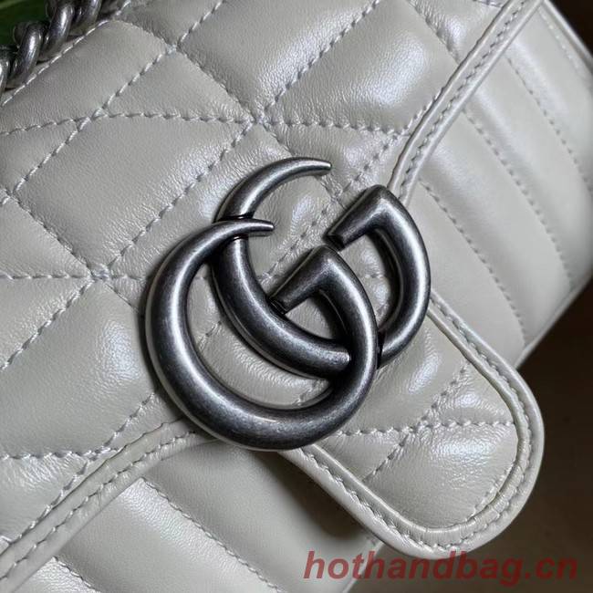 Gucci GG Marmont matelasse mini bag 446744 white