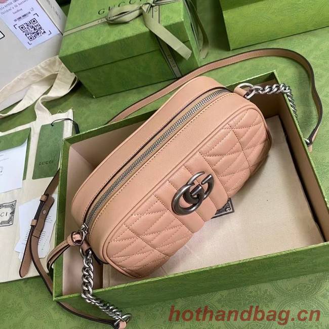 Gucci GG Marmont small shoulder bag 447632 Rose beige