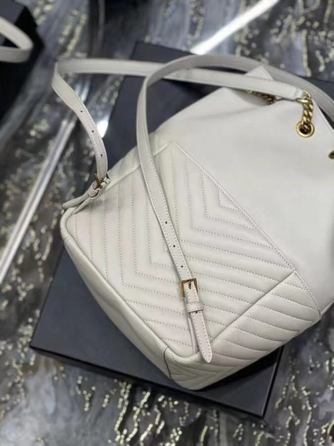 Yves Saint Laurent JOE BACKPACK IN LAMBSKIN 772609 BLANC VINTAGE